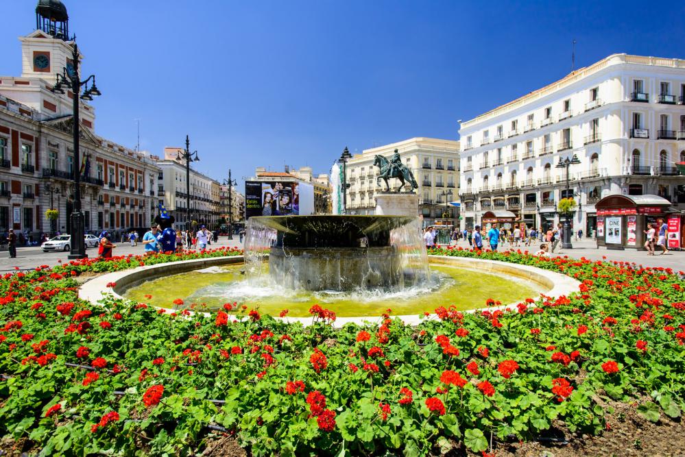 Fountain at Puerta del Sol, Madrid, Spain